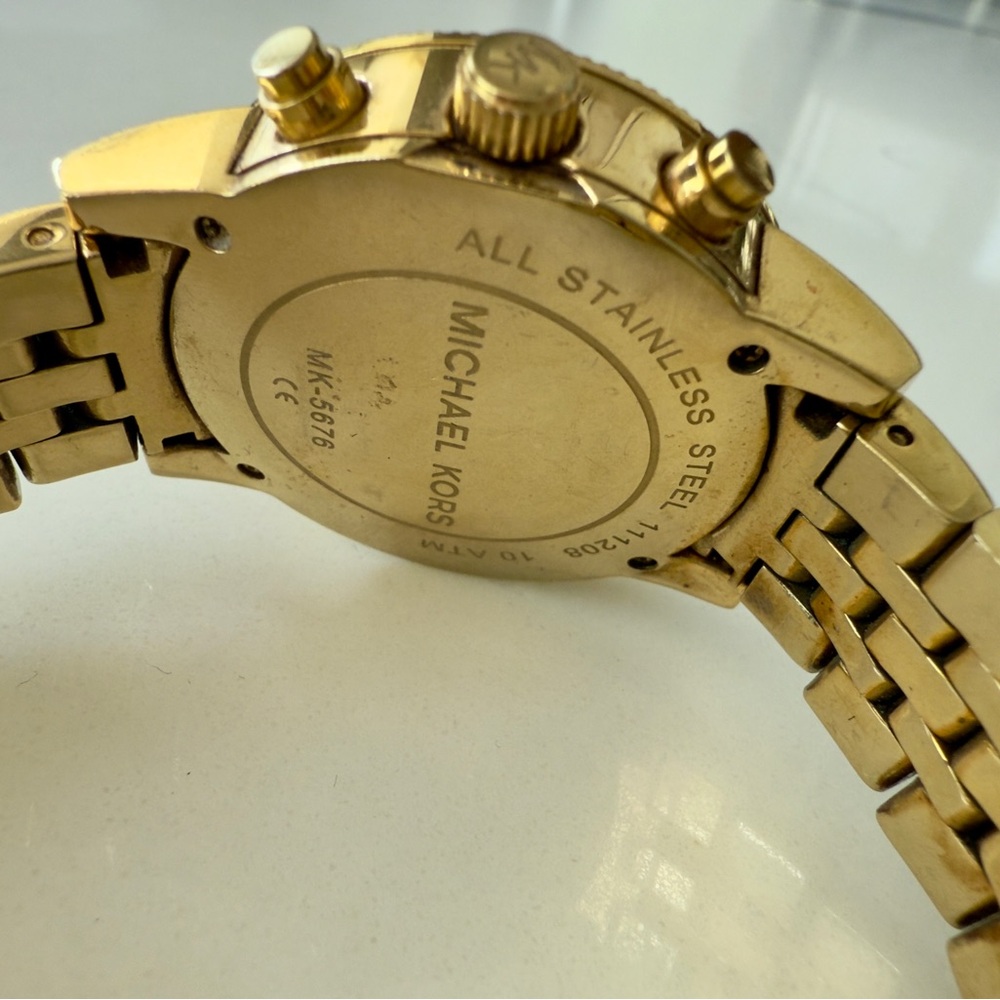 Michael Kors Ritz Gold Tone Chronograph Women’s Watch - Picture 6 of 6